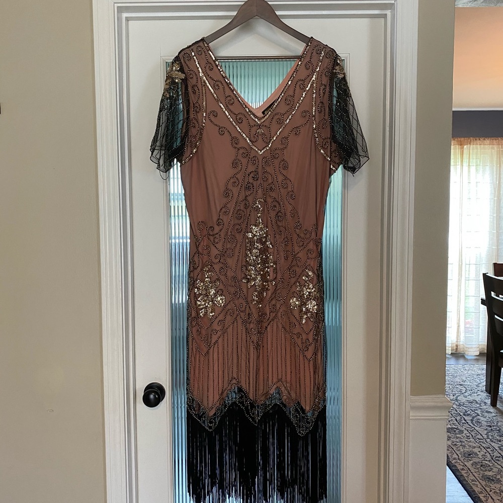 Babeyond 4XL Gatsby Dress Pink, Gold, and Black